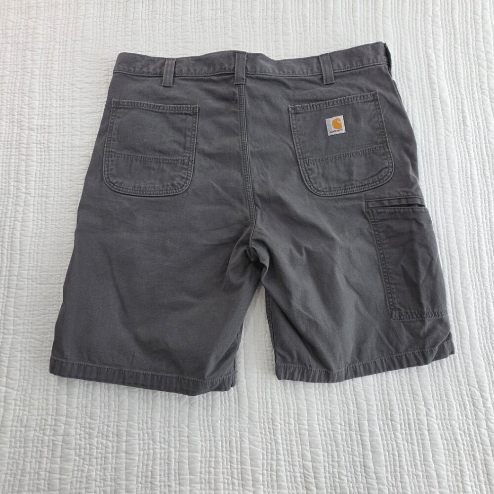 Carhartt Relaxed Fit Shorts Mens 40 Grau Stretch Classic 10" Inseam 102514-039 - Picture 2 of 16